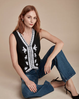 Embroidered Casual Vest